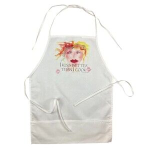 Regent Apron w Pockets  "I Kiss Better than I Cook"  NWOT  Made in USA